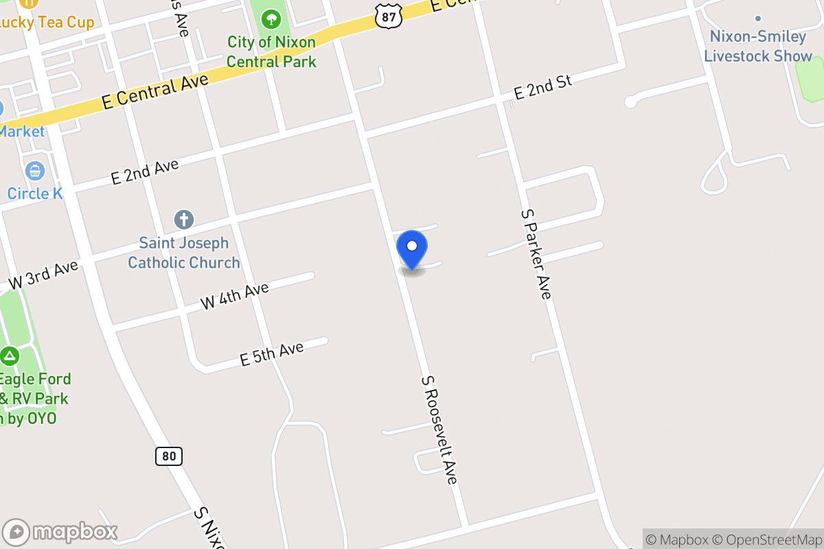 Map of 407 S Roosevelt Ave, Nixon, Tx 78140, Nixon