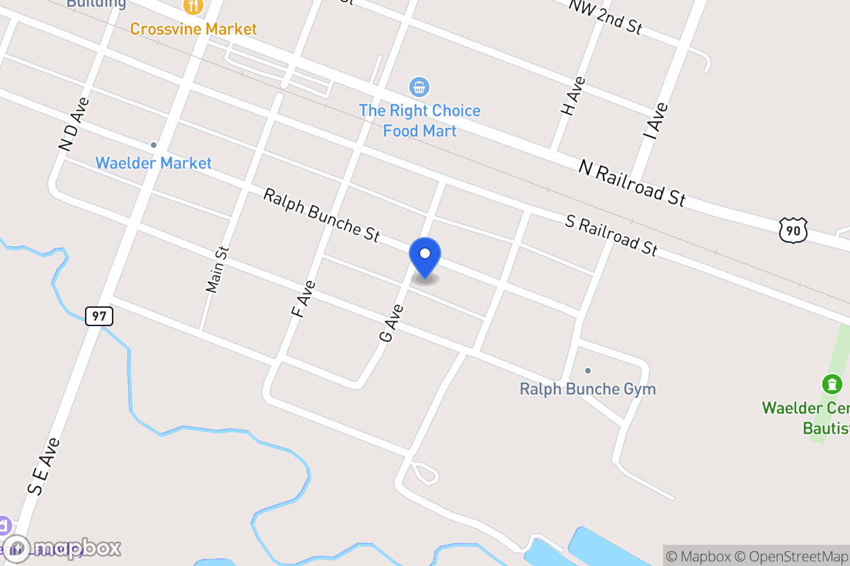 Map of 205 S Ave G, Waelder, Tx 78959, Waelder