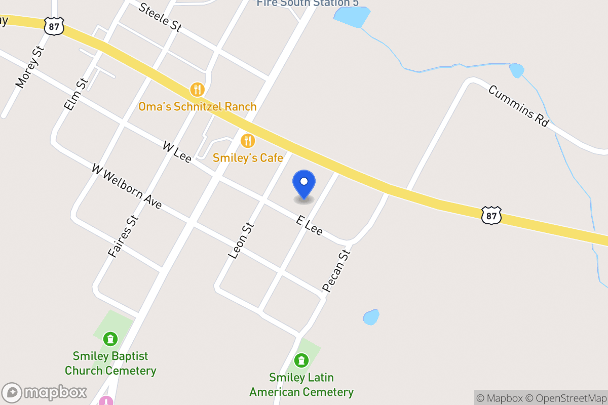 Map of 210 S Monterey, Smiley, Tx 78159, Smiley