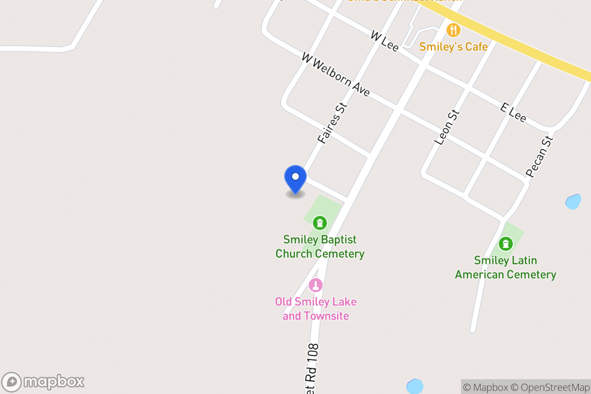 Map of 110 W Beach St, Smiley, Tx 78159, Smiley