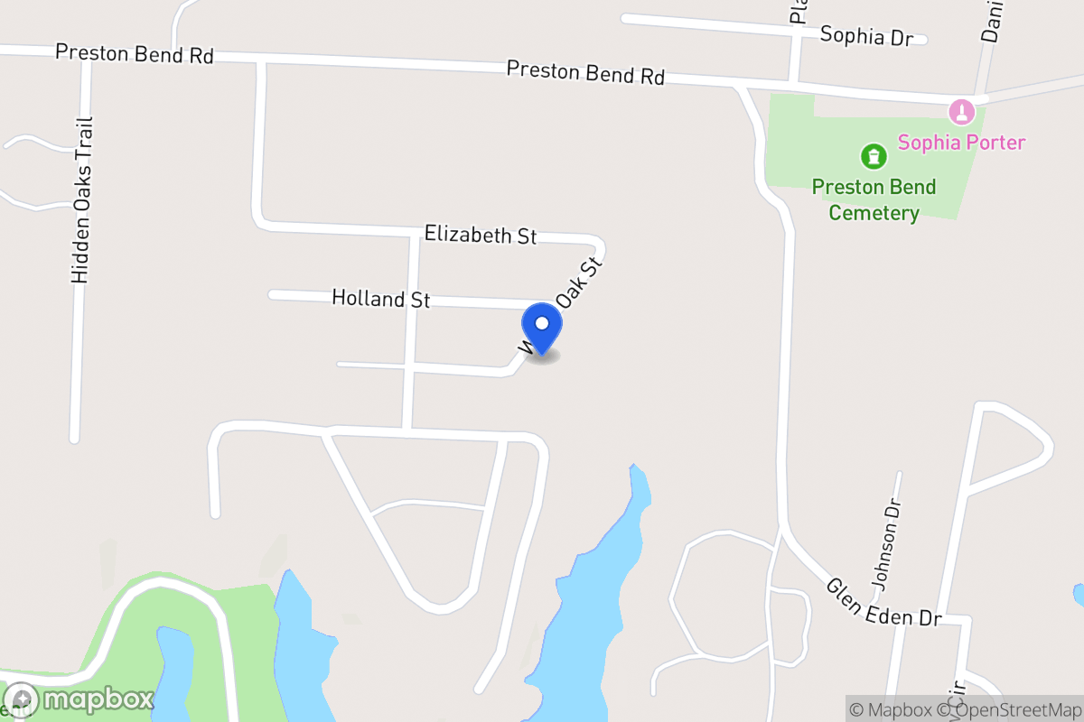 Map of 102 White Oak St 
Pottsboro, Tx, Pottsboro