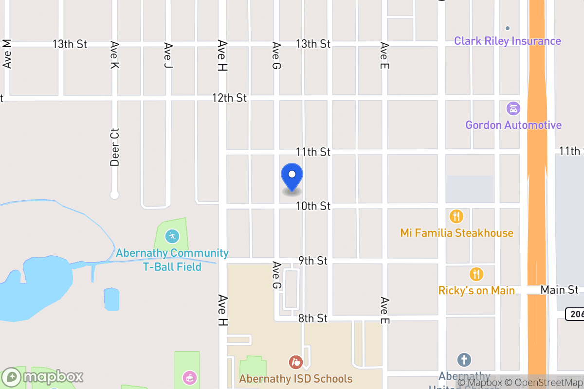 Map of 608  10th , Abernathy, Tx 79311, Abernathy