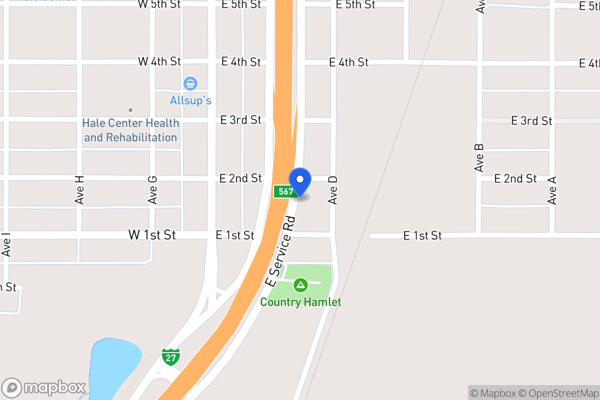 Map of 100 Blk  Ave E , Hale Center, Tx 79041, Hale Center