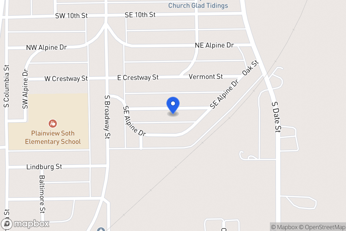 Map of 218  E Roselawn , Plainview, Tx 79072, Plainview