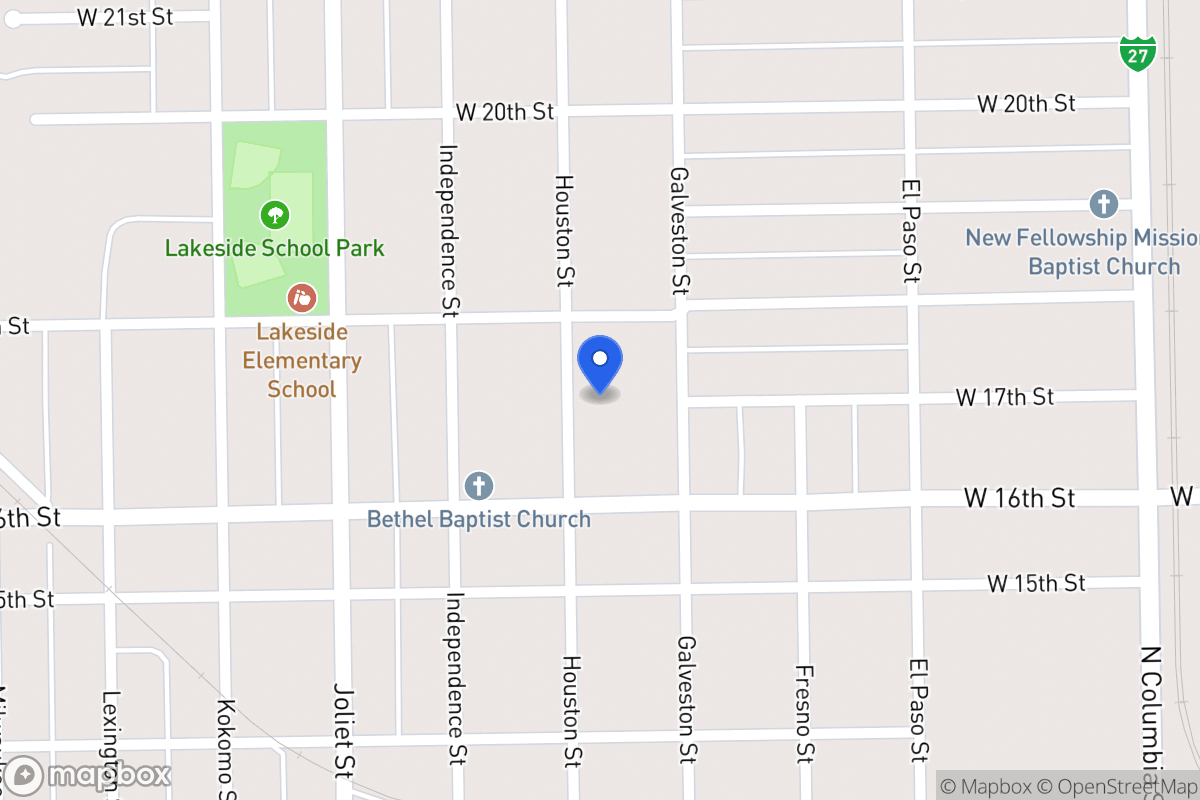Map of 1612  Houston , Plainview, Tx 79072, Plainview