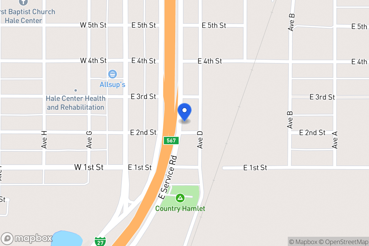 Map of 209  E 2nd  , Hale Center, Tx 79041, Hale Center