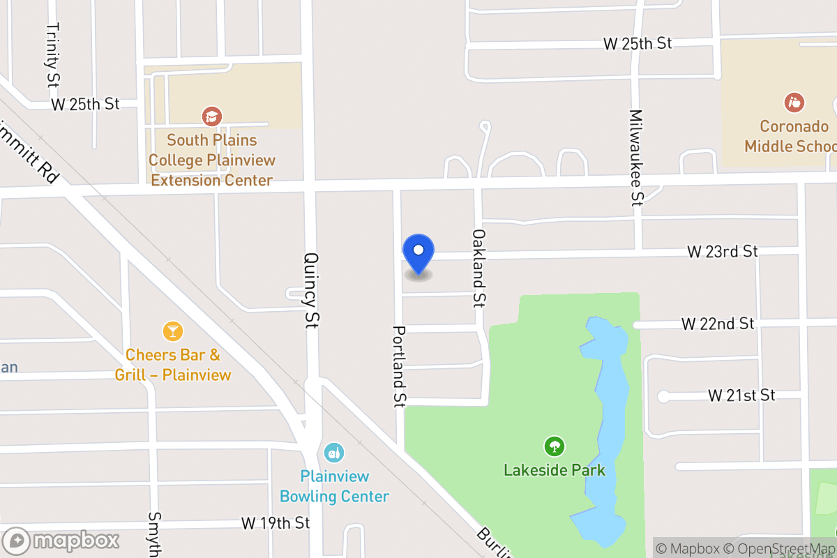 Map of 2212  Portland , Plainview, Tx 79072, Plainview