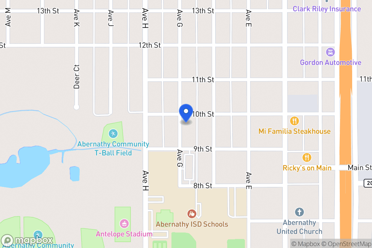 Map of 611  10th , Abernathy, Tx 79311, Abernathy