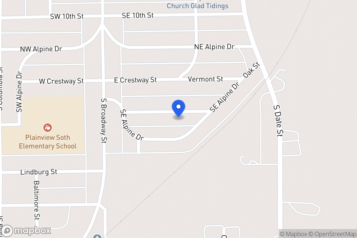 Map of 222  E Roselawn , Plainview, Tx 79072, Plainview