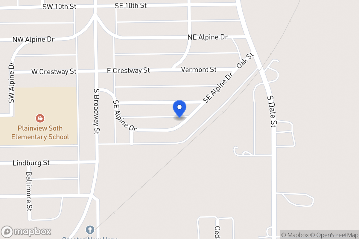 Map of 225  Se Alpine , Plainview, Tx 79072, Plainview