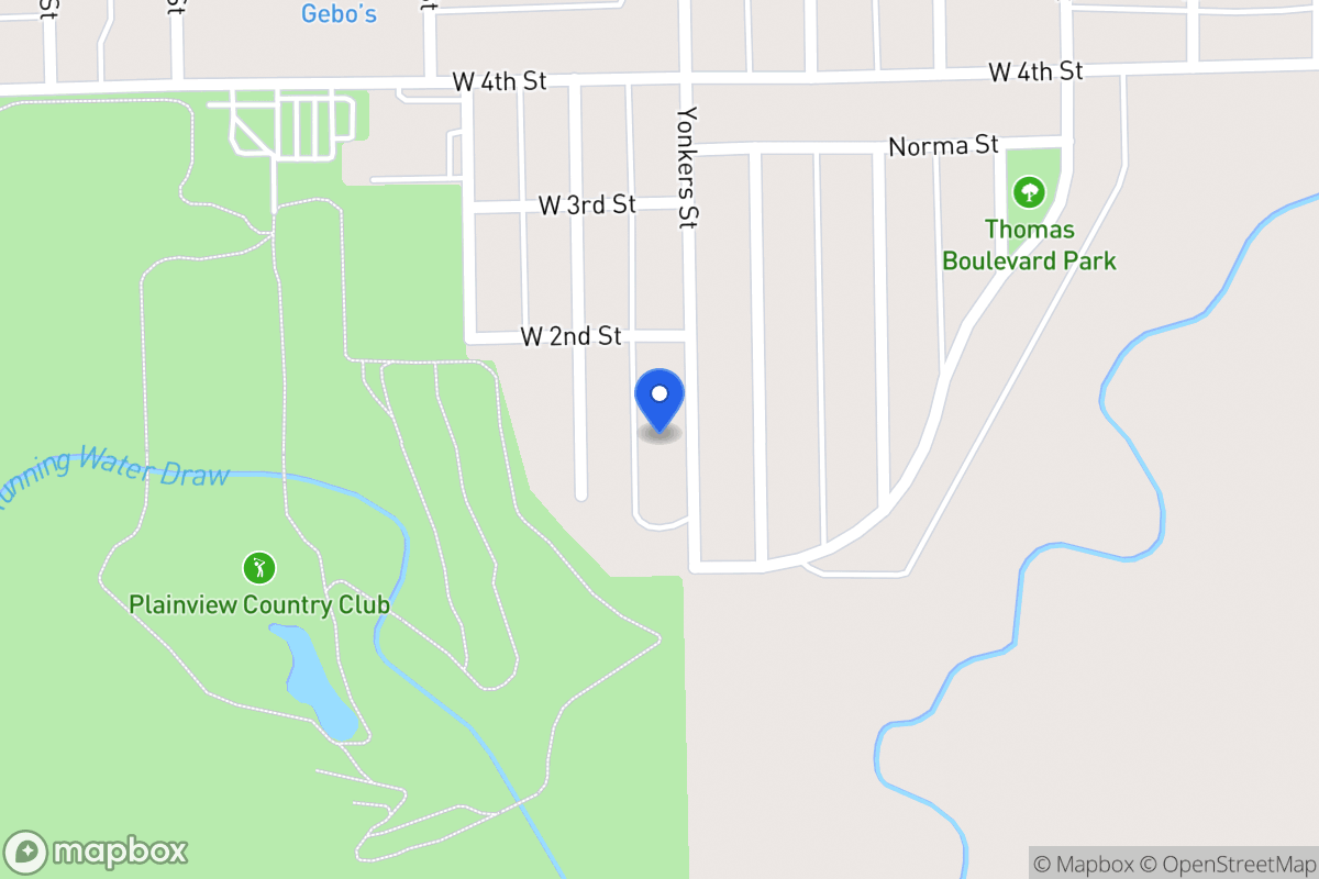 Map of 107  Yonkers , Plainview, Tx 79072, Plainview