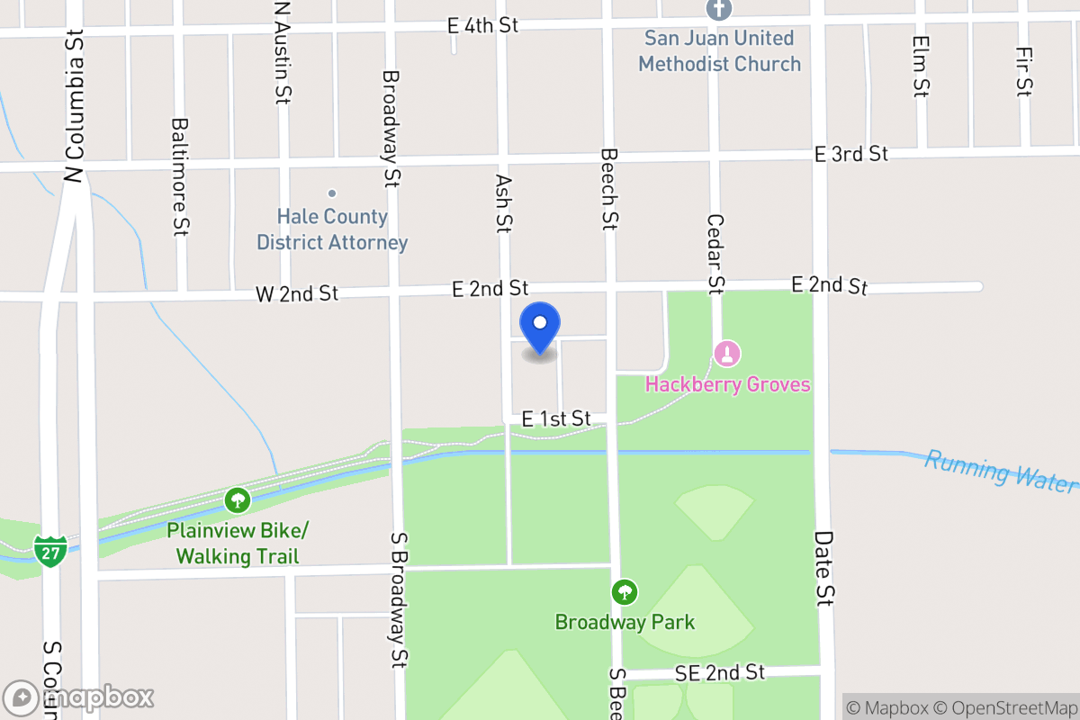 Map of 104-108  Ash , Plainview, Tx 79072, Plainview