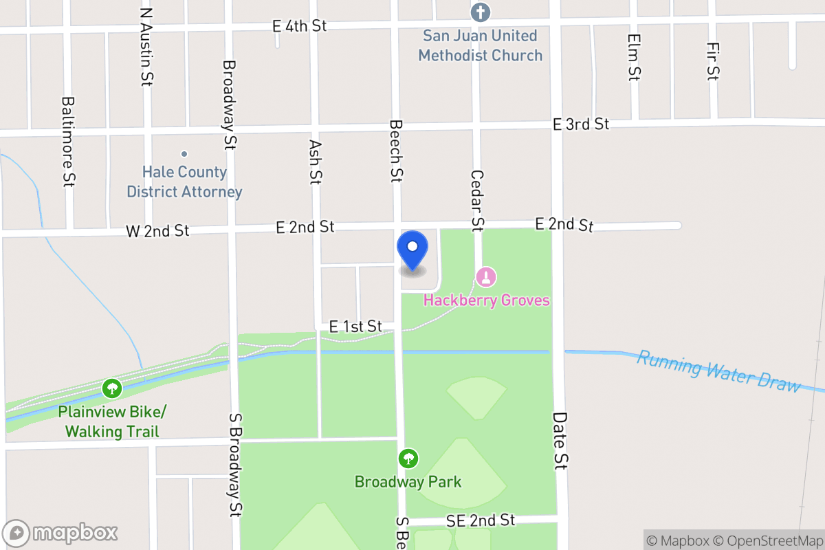 Map of 108  Beech , Plainview, Tx 79072, Plainview