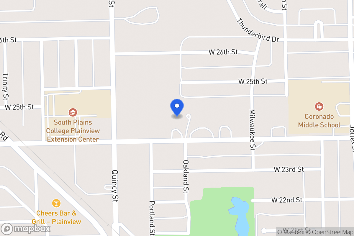 Map of 1600  W 24th , Plainview, Tx 79072, Plainview