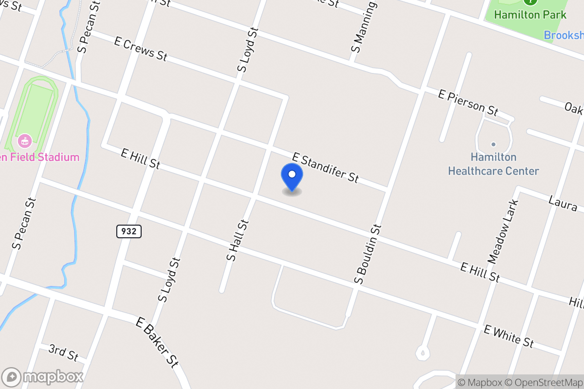 Map of 633 E Hill  , Hamilton, Tx 76531, Hamilton