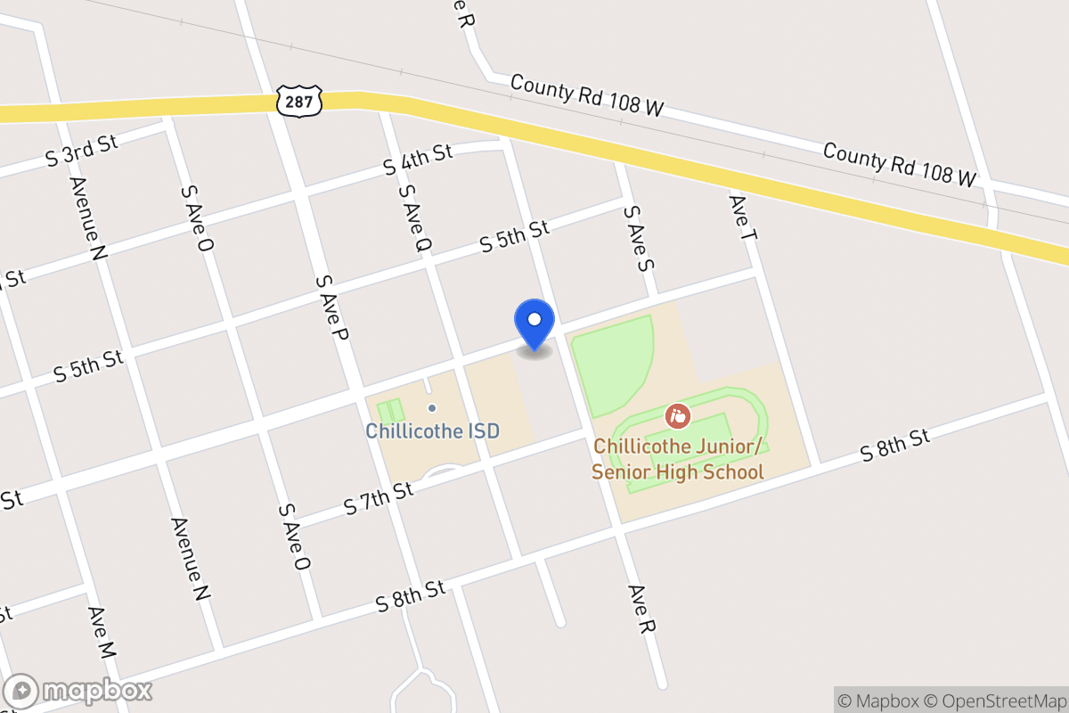 Map of 1710 6th St, Chillicothe, Tx 79225, Chillicothe