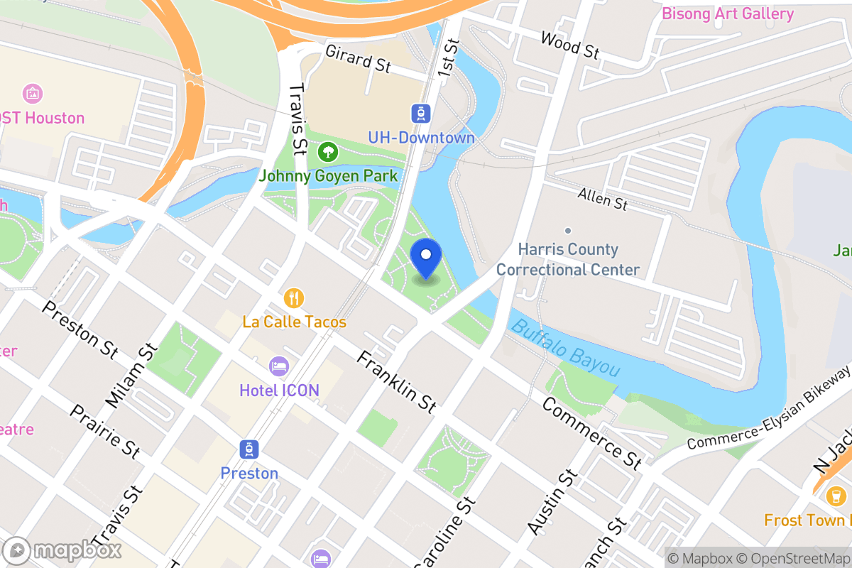Map of 1019 Commerce St, Houston