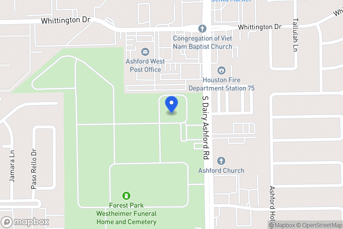 Map of 2454 Dairy Ashford, Houston