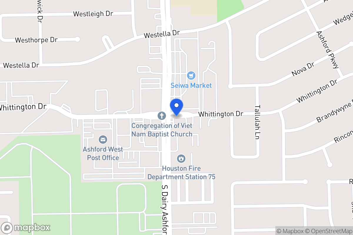Map of 12581 Whittington Dr, Houston