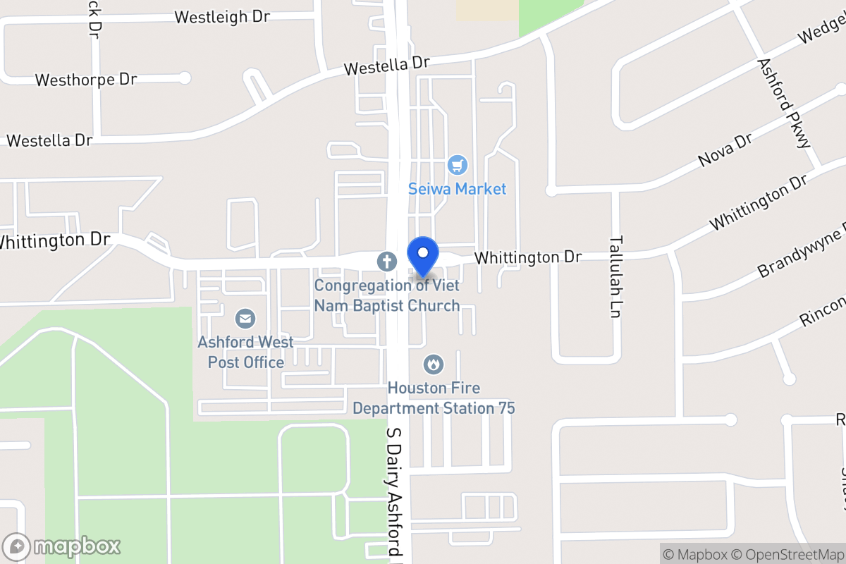 Map of S 1903 Dairy Ashford Rd, Houston