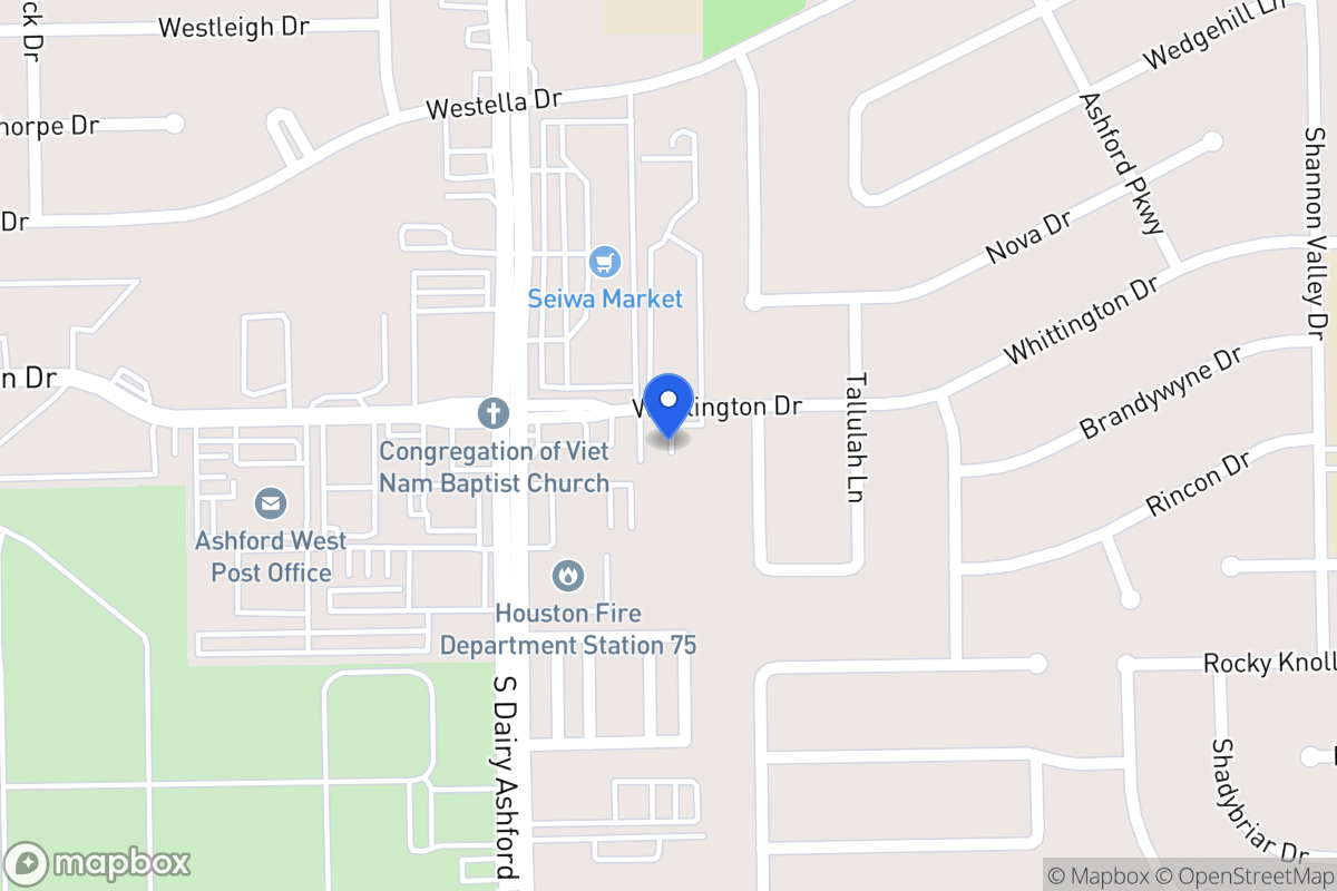 Map of 12525 Whittington Dr, Houston