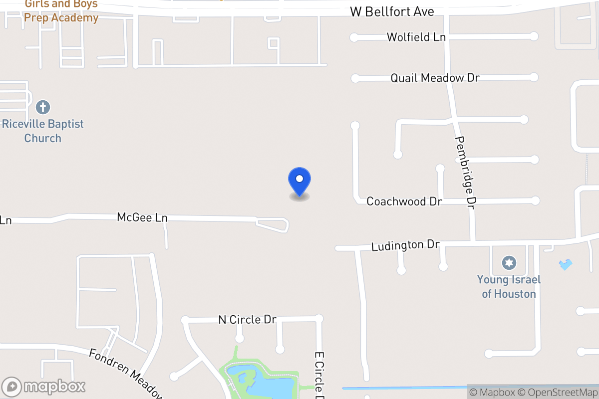 Map of Mc Gee, Houston