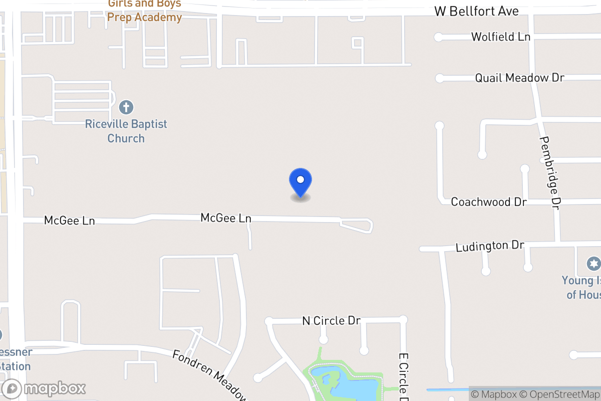 Map of 8222 Mcgee Ln, Houston