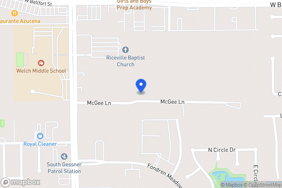 Map of 8414 Mcgee Ln, Houston