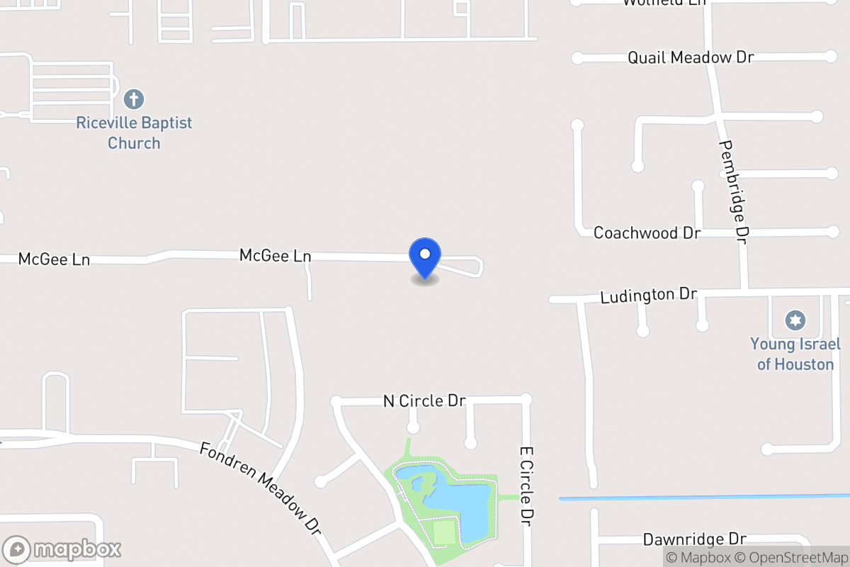 Map of 8201 Mcgee Ln, Houston