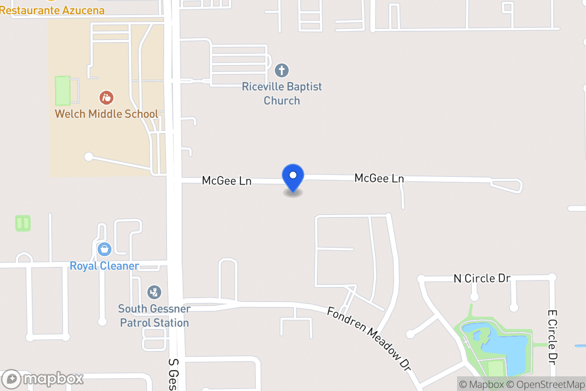 Map of 8425 Mcgee Ln, Houston