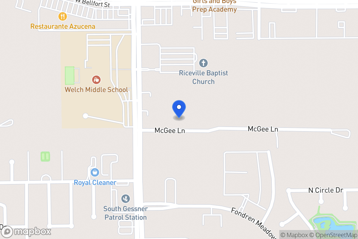 Map of 8514 Mcgee Ln, Houston