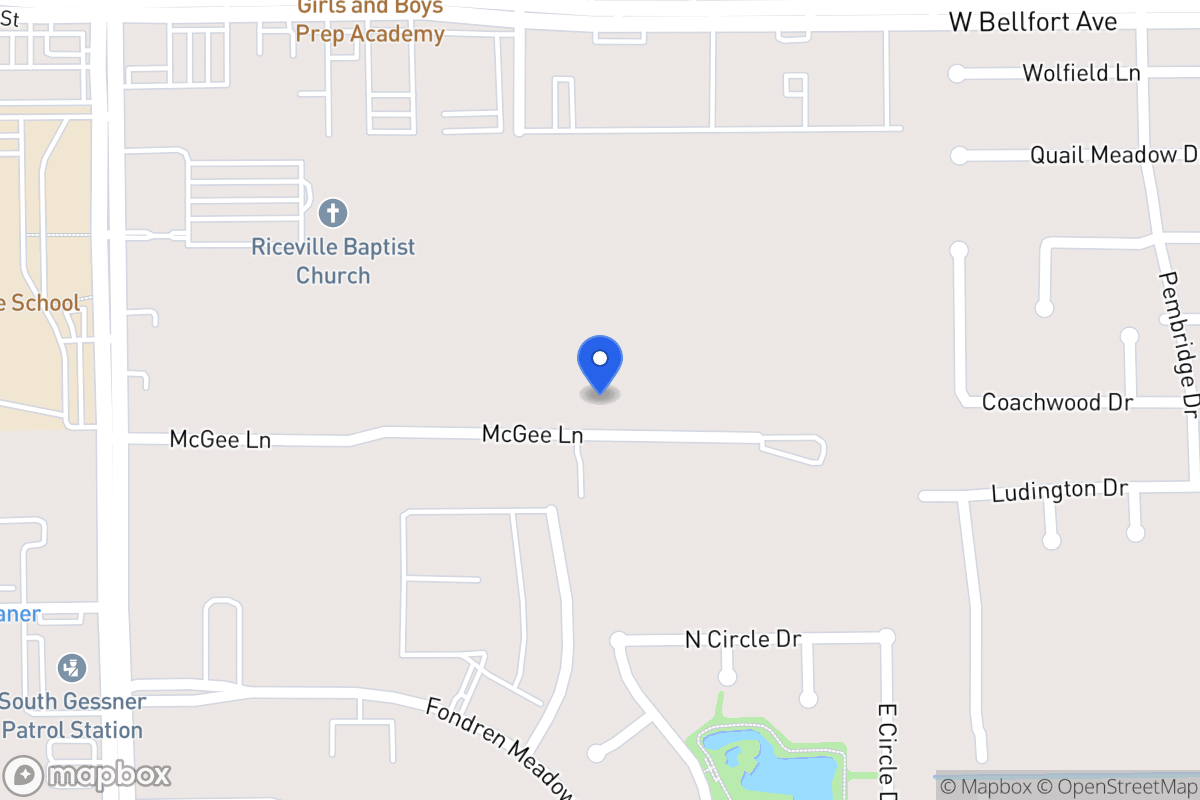 Map of 8242 Mcgee, Houston