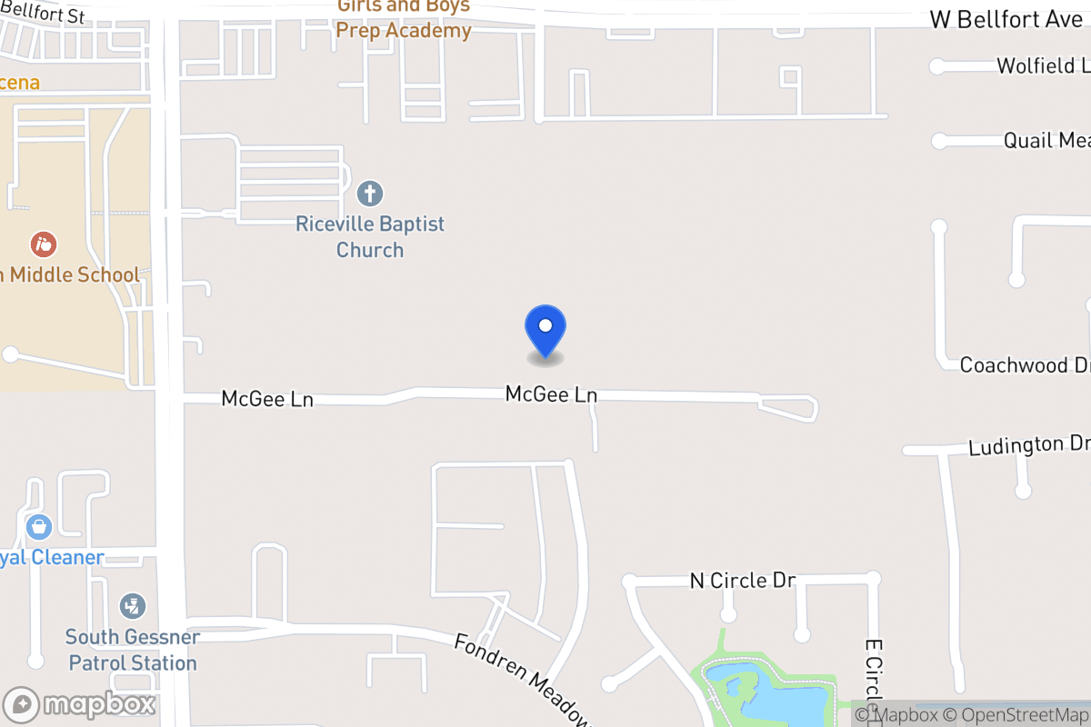 Map of 8310 Mcgee Ln, Houston