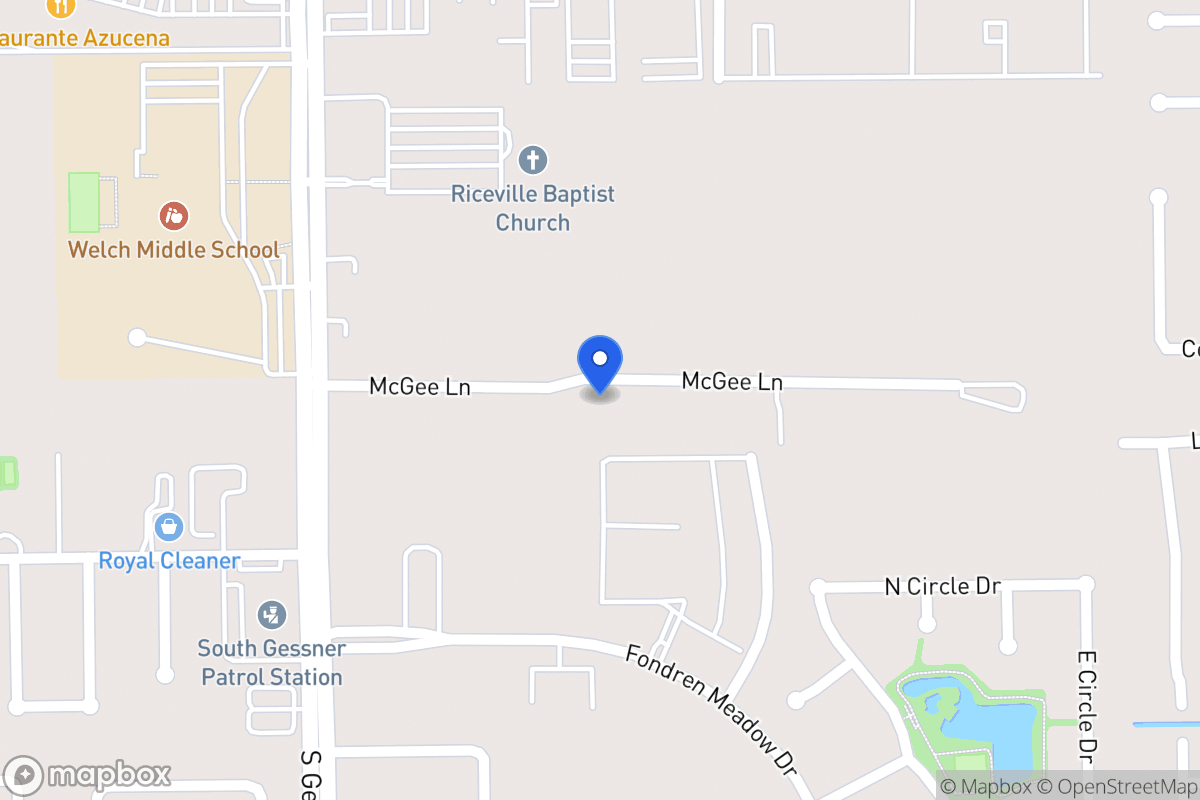 Map of 8411 Mcgee, Houston