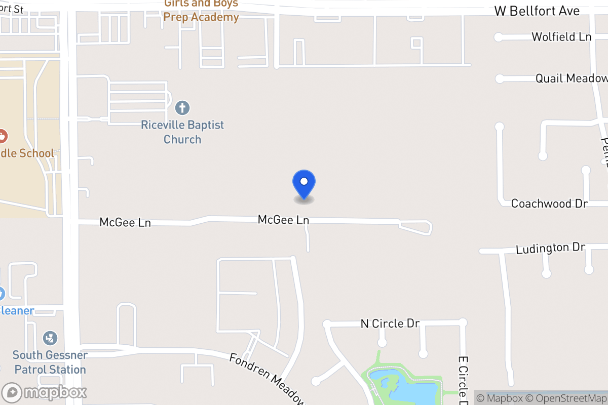 Map of 8242 Mcgee Ln, Houston