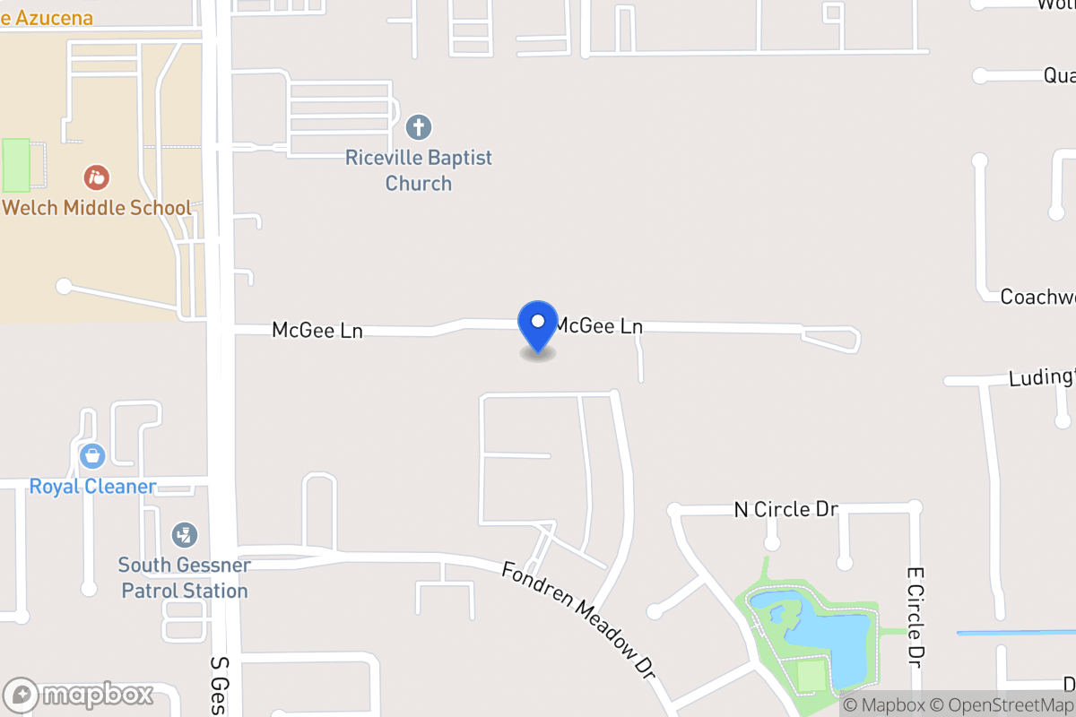 Map of 8415 Mcgee Ln, Houston
