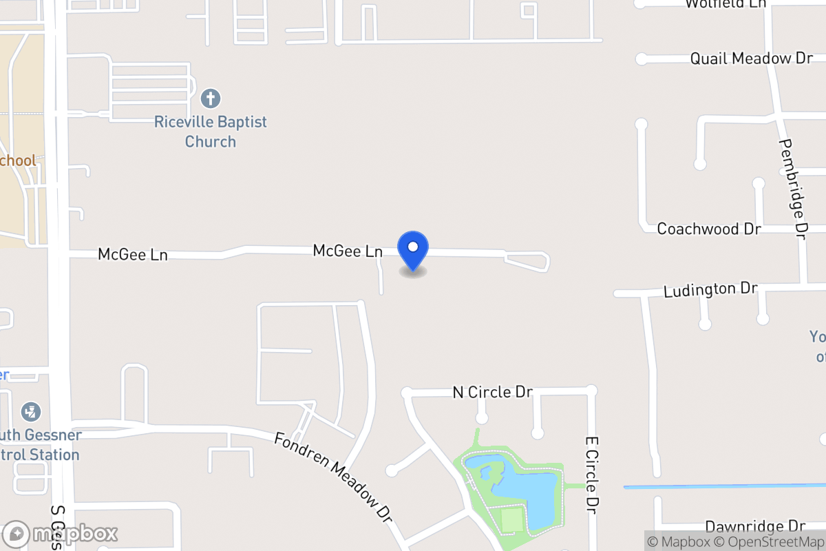 Map of 8231 Mcgee Ln, Houston
