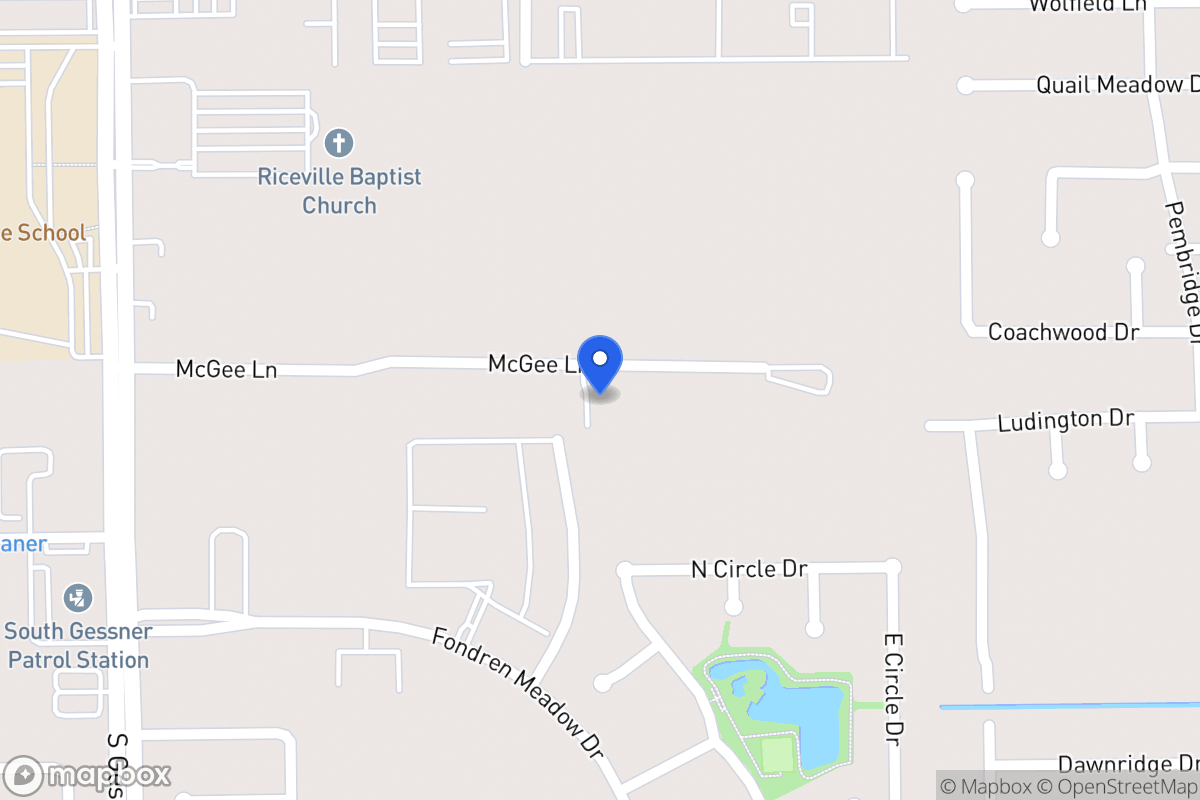 Map of 8235 Mcgee Ln, Houston