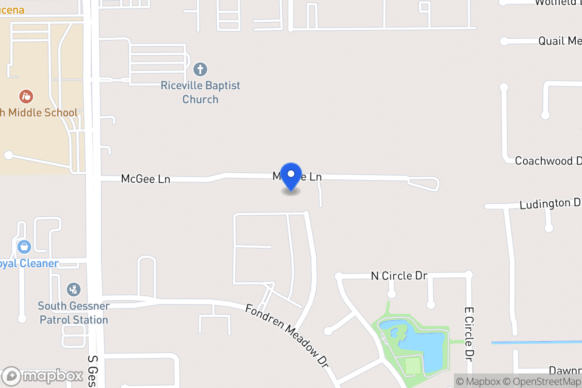 Map of 8303 Mcgee Ln, Houston