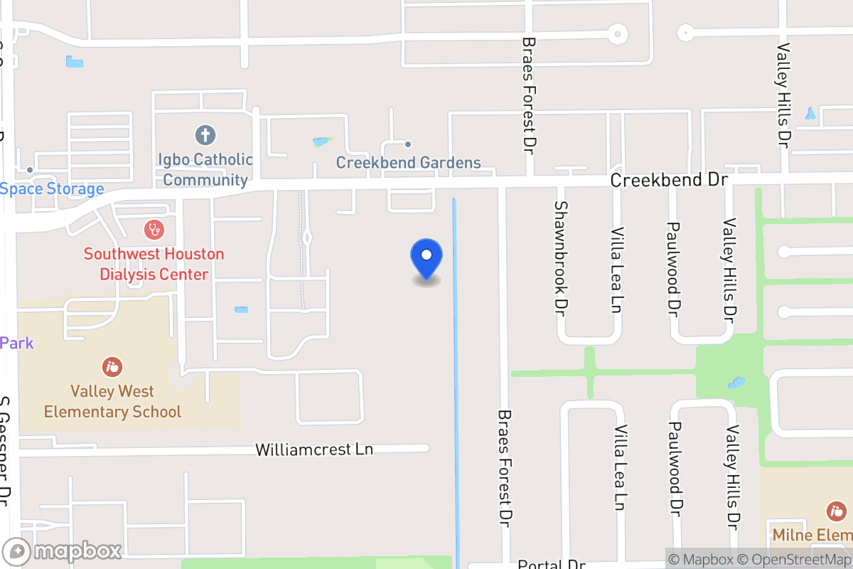 Map of Creekbend Dr, Houston