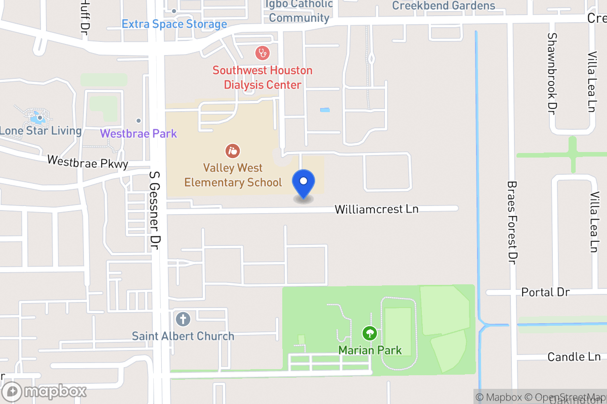 Map of Williamcrest Ln, Houston