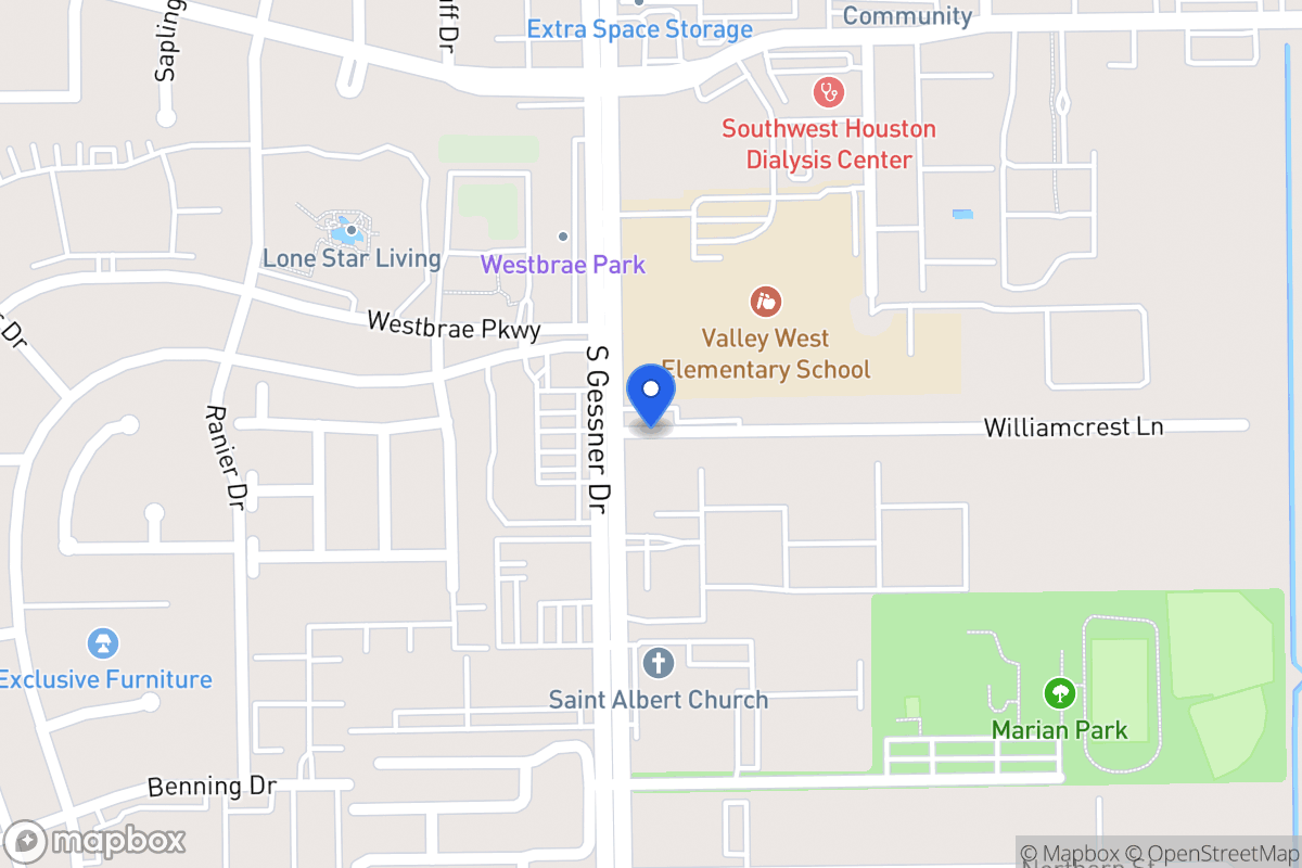 Map of S Gessner Rd, Houston