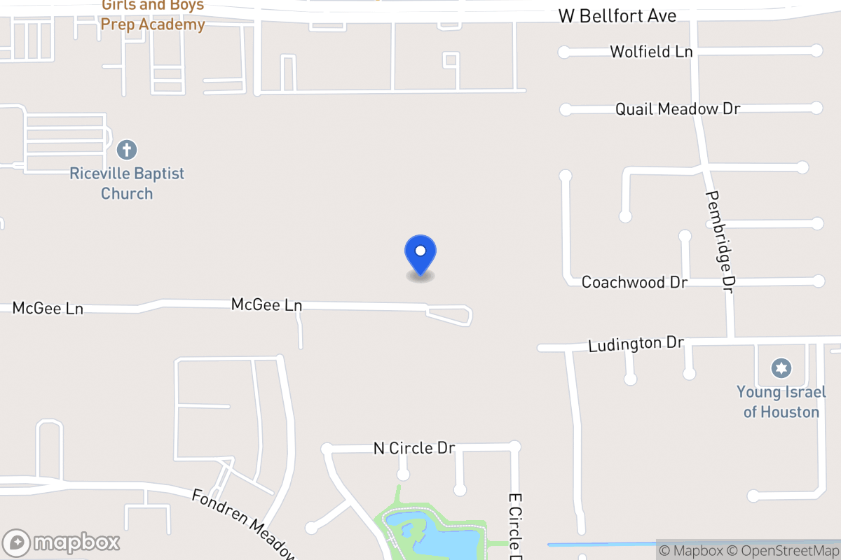 Map of 8202 Mcgee Ln, Houston