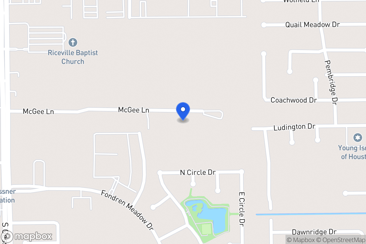 Map of 8225 Mcgee, Houston