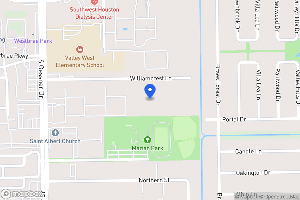 Map of Gessner Rd, Houston