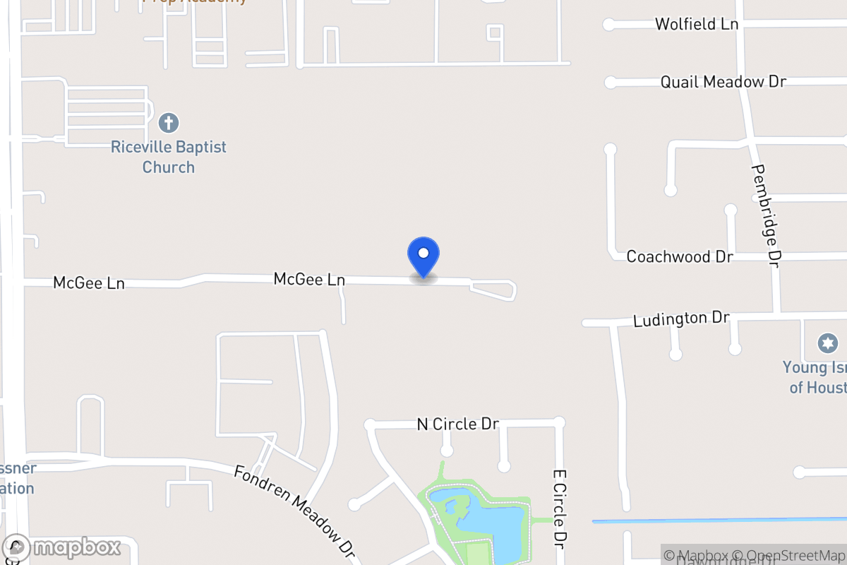 Map of Mcgee, Houston