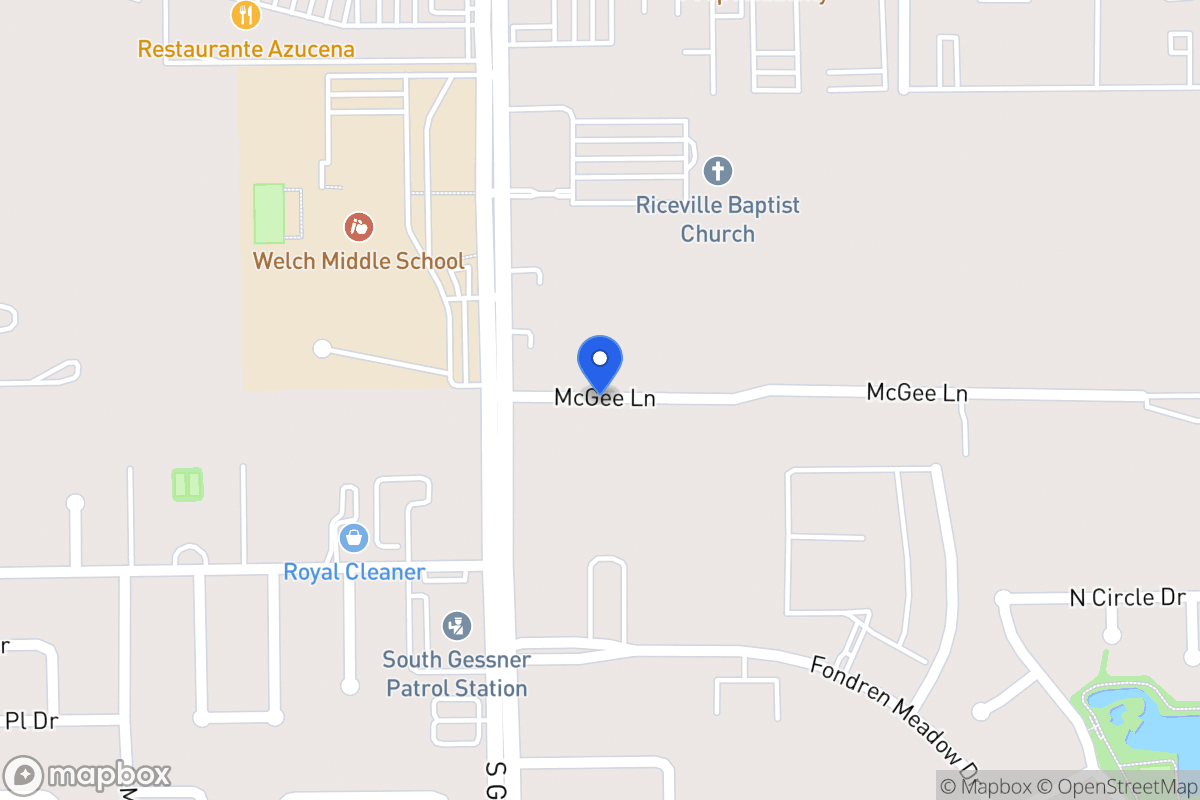 Map of Mcgee Ln, Houston