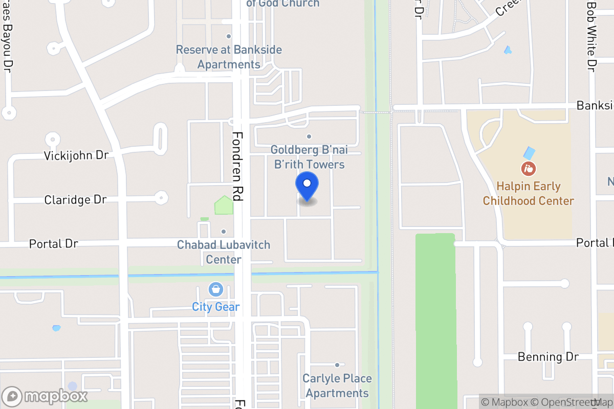 Map of 10919 Fondren Rd, Houston