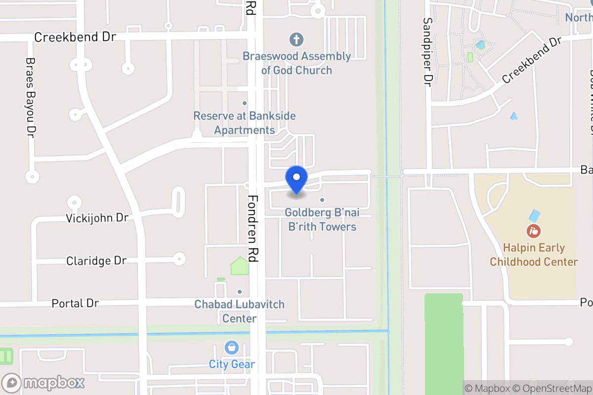 Map of 10909 Fondren Rd, Houston
