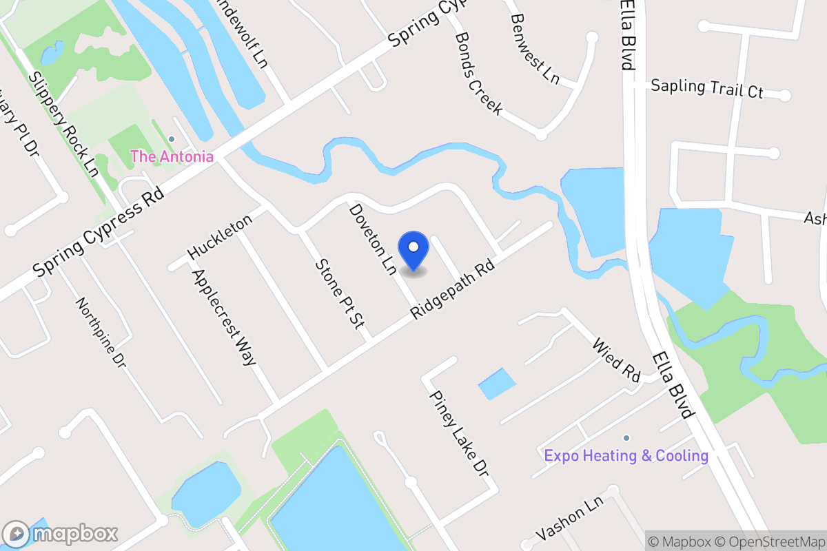 Map of 19106 Doveton Ln, Spring